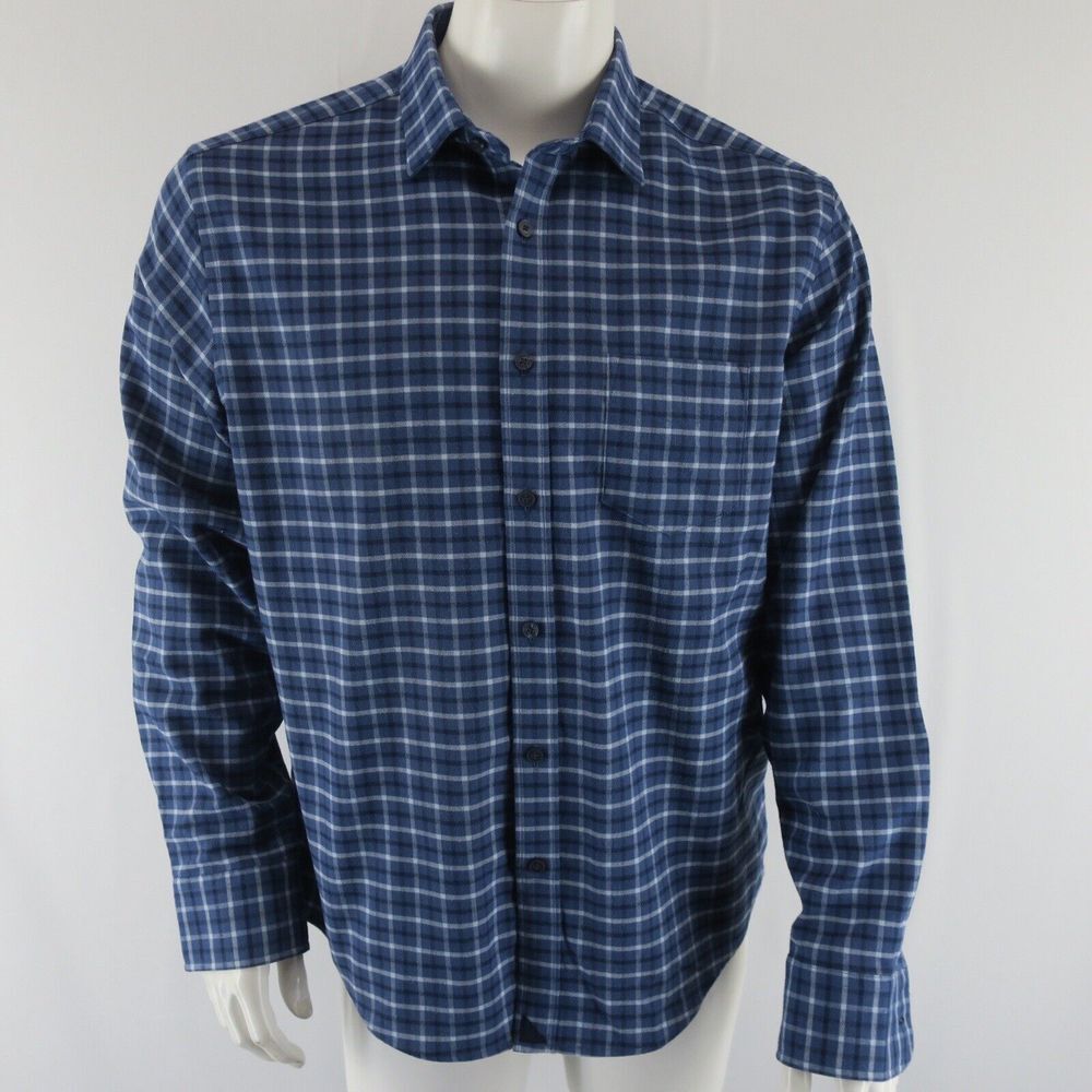 UNTUCKit Long Sleeve Button Up Shirt Mens L‎ Blue
